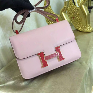 エルメス コンスタンス24 ピンク スイフトフ シルバー金具