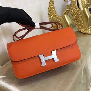 エルメス コンスタンス オレンジ ヴォーエプソン シルバー金具