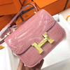 エルメス コンスタンスミニ ピンク クロコダイル ゴールド金具