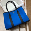 エルメス ガーデンパーティTPM ブルーザンジバル トワルオフィシエ/フィヨルド シルバー金具