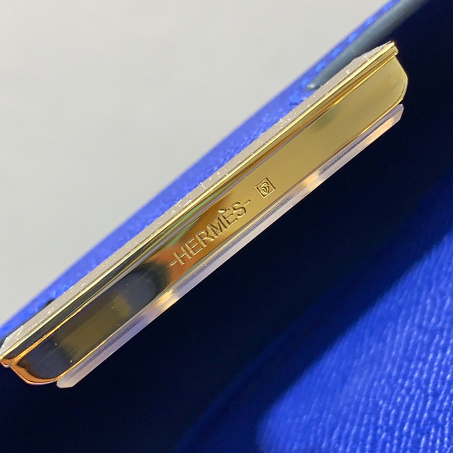 エルメス コンスタンス24 ブルーエレクトリック ヴォーエプソン ゴールド金具