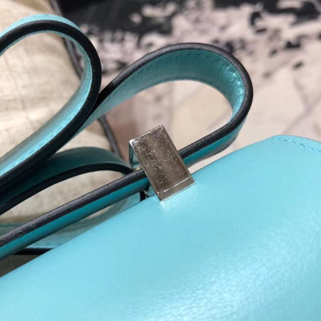 エルメス コンスタンス24 ブルーアトール スイフト シルバー金具