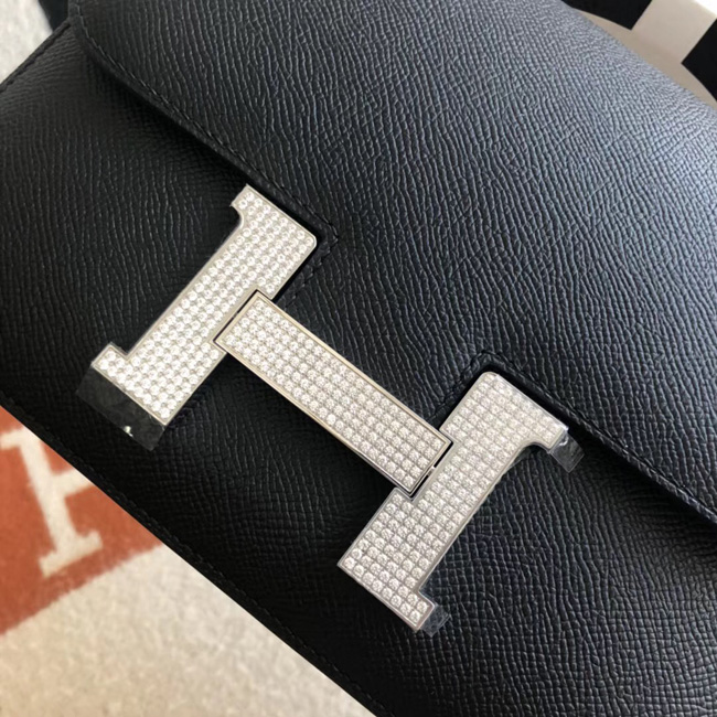 エルメス コンスタンス24 ブラック ヴォーエプソン シルバー金具