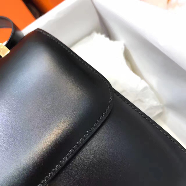 エルメス コンスタンス24 ブラック ボックスカーフ ゴールド金具
