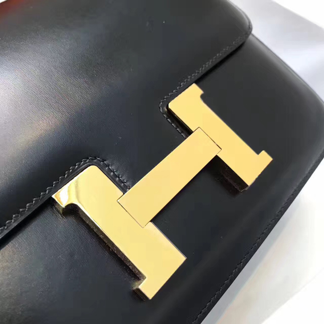 エルメス コンスタンス24 ブラック ボックスカーフ ゴールド金具