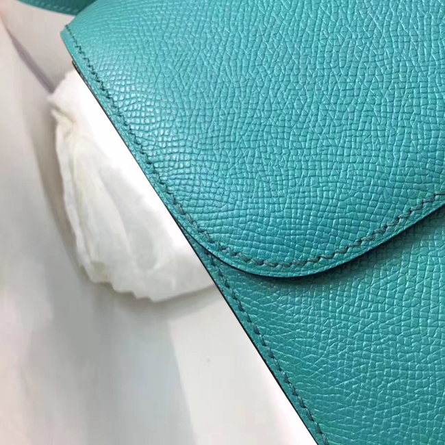エルメス コンスタンス24 ブルーパオン ヴォーエプソン シルバー金具
