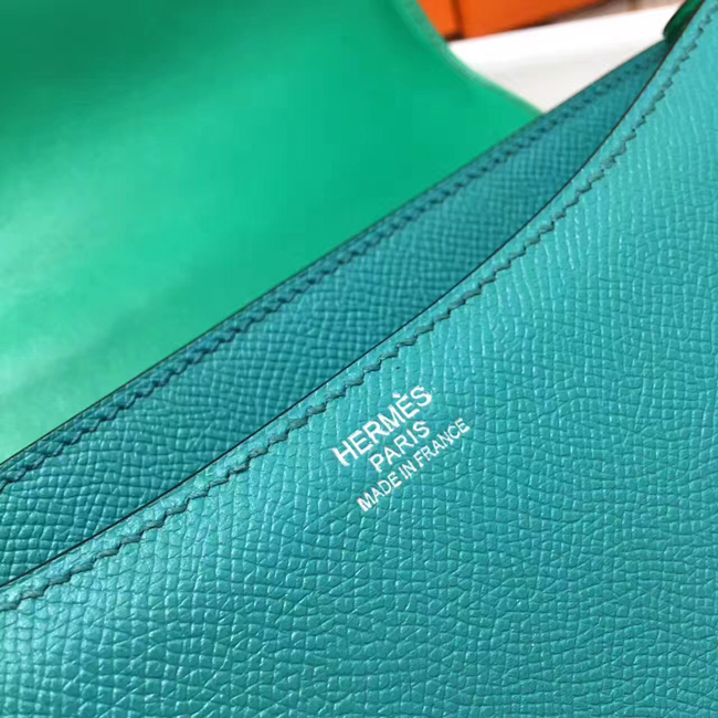 エルメス コンスタンス24 ブルーパオン ヴォーエプソン シルバー金具