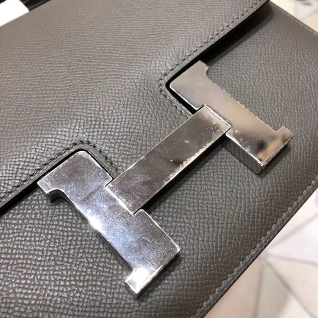 エルメス コンスタンス24 グラファイト ヴォーエプソン シルバー金具