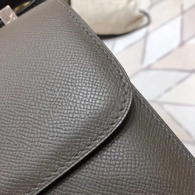 エルメス コンスタンス24 グラファイト ヴォーエプソン シルバー金具