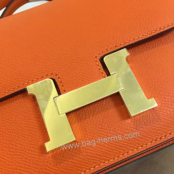 エルメス コンスタンス ミニ オレンジ ヴォーエプソン ゴールド金具