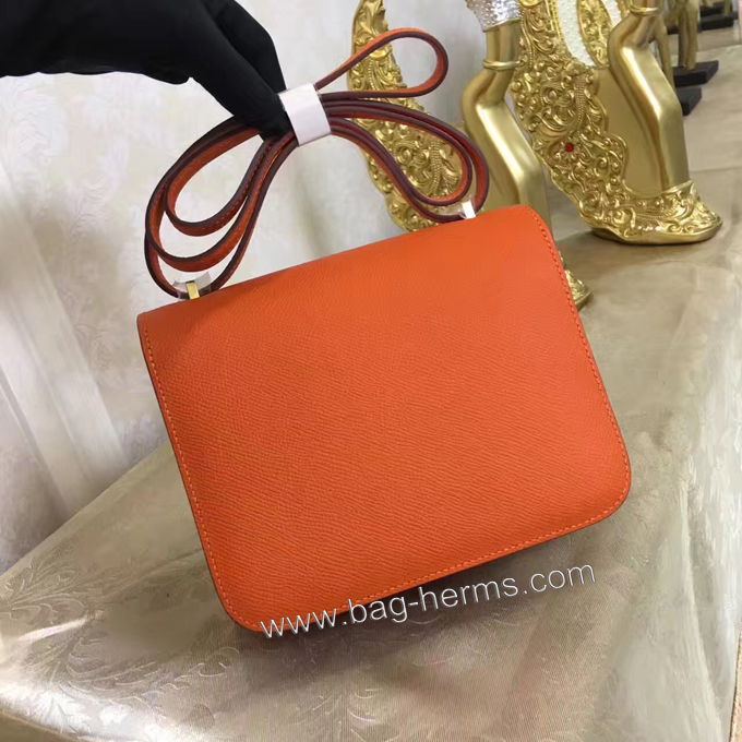 エルメス コンスタンス ミニ オレンジ ヴォーエプソン ゴールド金具