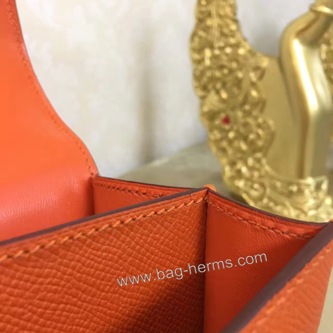 エルメス コンスタンス ミニ オレンジ ヴォーエプソン ゴールド金具