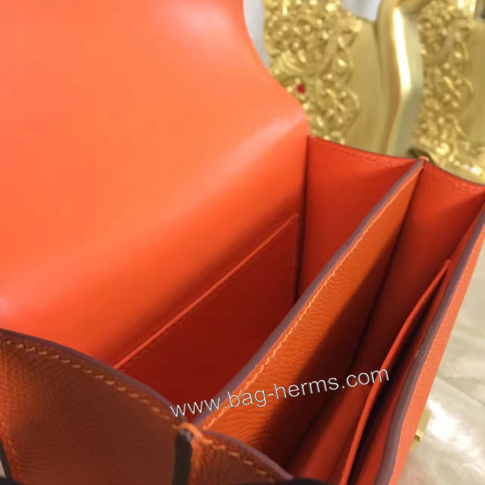 エルメス コンスタンス ミニ オレンジ ヴォーエプソン ゴールド金具