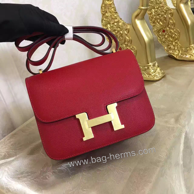 エルメス コンスタンス ミニ ワインレッド ヴォーエプソン ゴールド金具