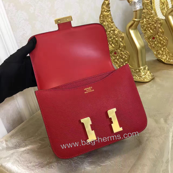 エルメス コンスタンス ミニ ワインレッド ヴォーエプソン ゴールド金具