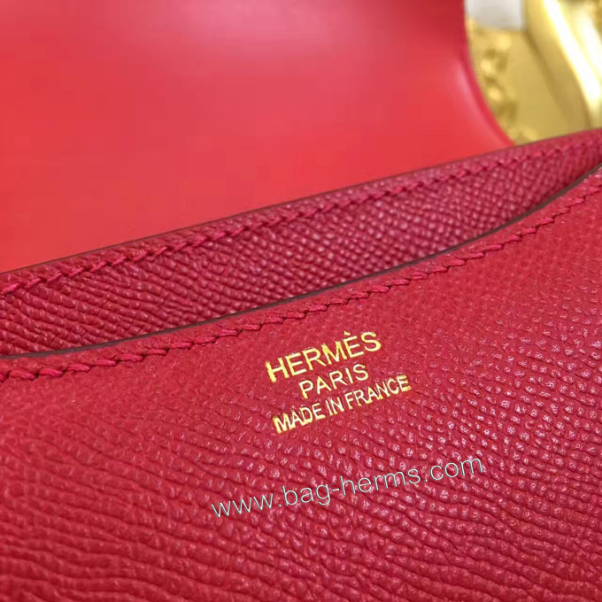 エルメス コンスタンス ミニ ワインレッド ヴォーエプソン ゴールド金具