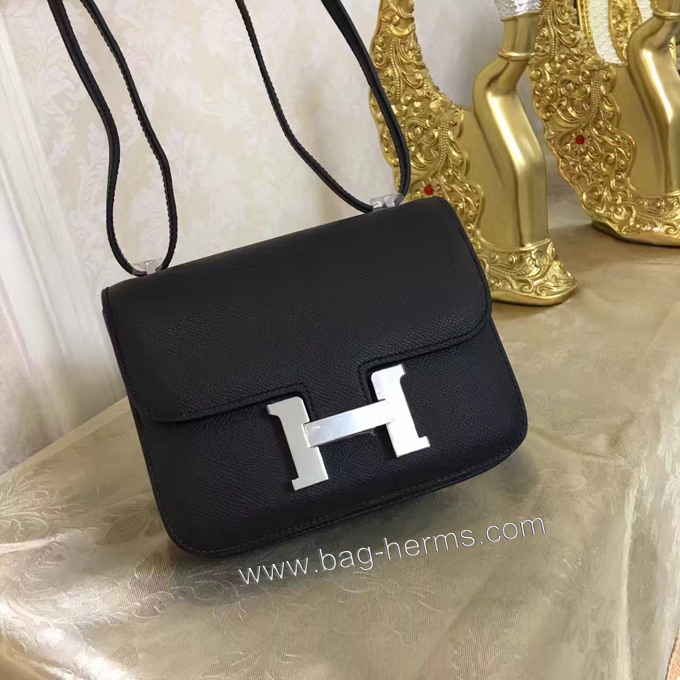 エルメス コンスタンス ミニ ブラック ヴォーエプソン シルバー金具