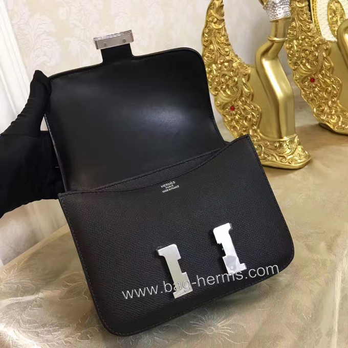 エルメス コンスタンス ミニ ブラック ヴォーエプソン シルバー金具