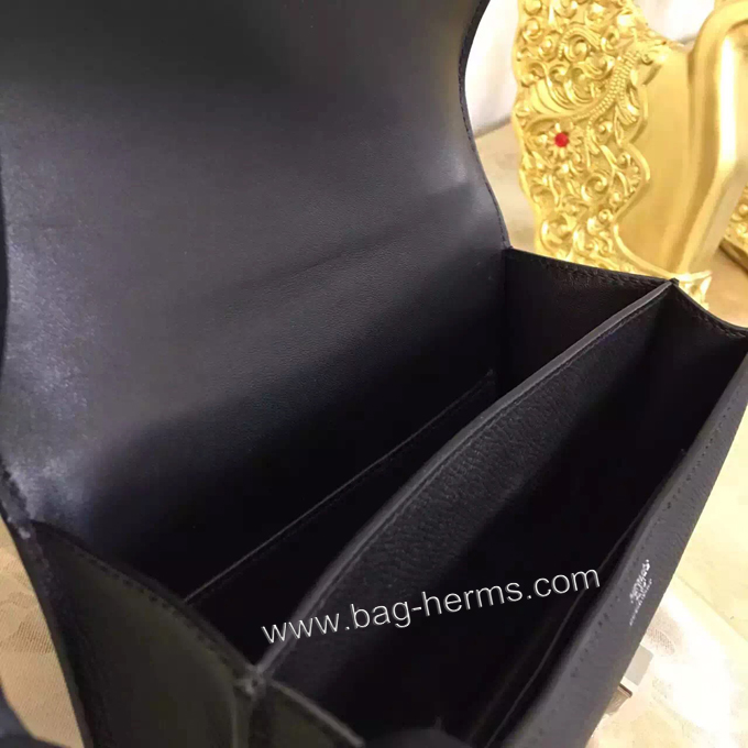 エルメス コンスタンス ミニ ブラック ヴォーエプソン シルバー金具