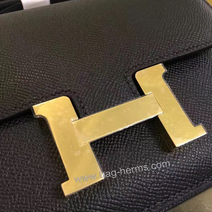 エルメス コンスタンス ミニ ブラック ヴォーエプソン ゴールド金具