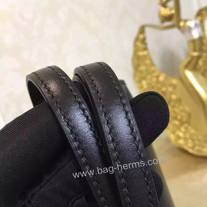 エルメス コンスタンス ミニ ブラック ボックスカーフ シルバー金具