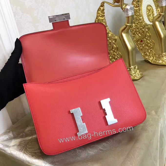 エルメス コンスタンス24 ブーゲンビリア ヴォーエプソン シルバー金具