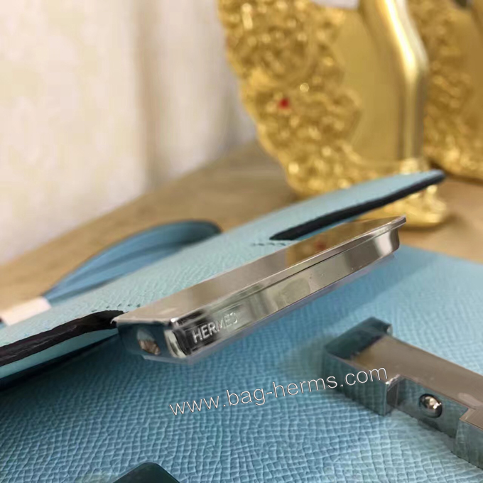 エルメス コンスタンス24 シエル ヴォーエプソン シルバー金具