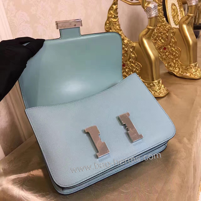 エルメス コンスタンス24 シエル ヴォーエプソン シルバー金具