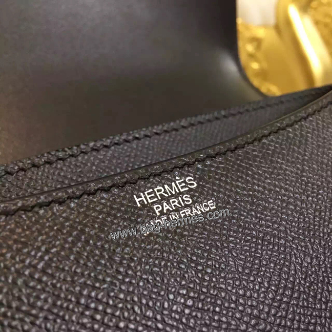 エルメス コンスタンス24 ブラック ヴォーエプソン シルバー金具