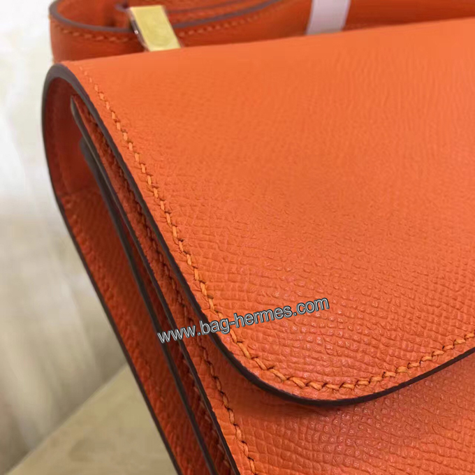 エルメス コンスタンス24 オレンジ ヴォーエプソン ゴールド金具