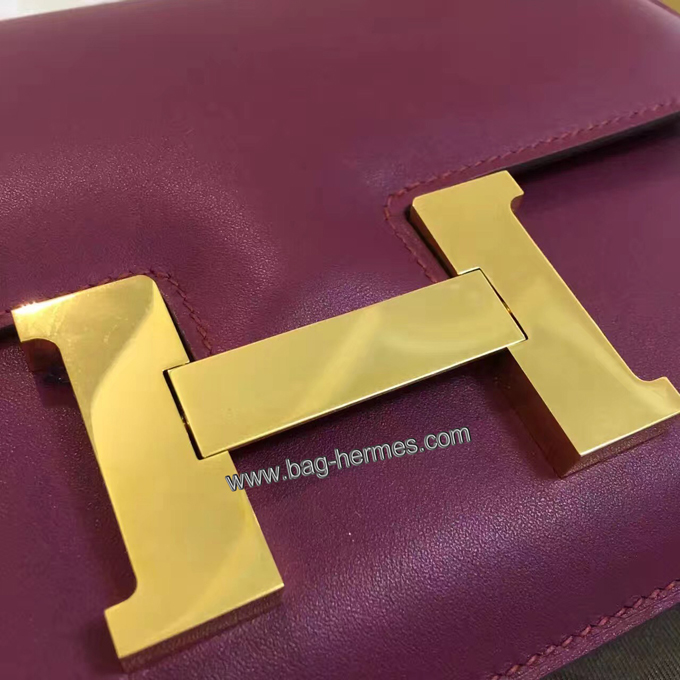 エルメス コンスタンス24 ルージュアッシュ　スイフトフ ゴールド金具