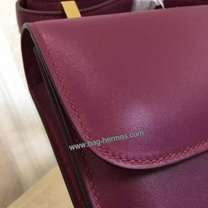 エルメス コンスタンス24 ルージュアッシュ　スイフトフ ゴールド金具