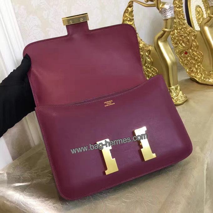 エルメス コンスタンス24 ルージュアッシュ　スイフトフ ゴールド金具