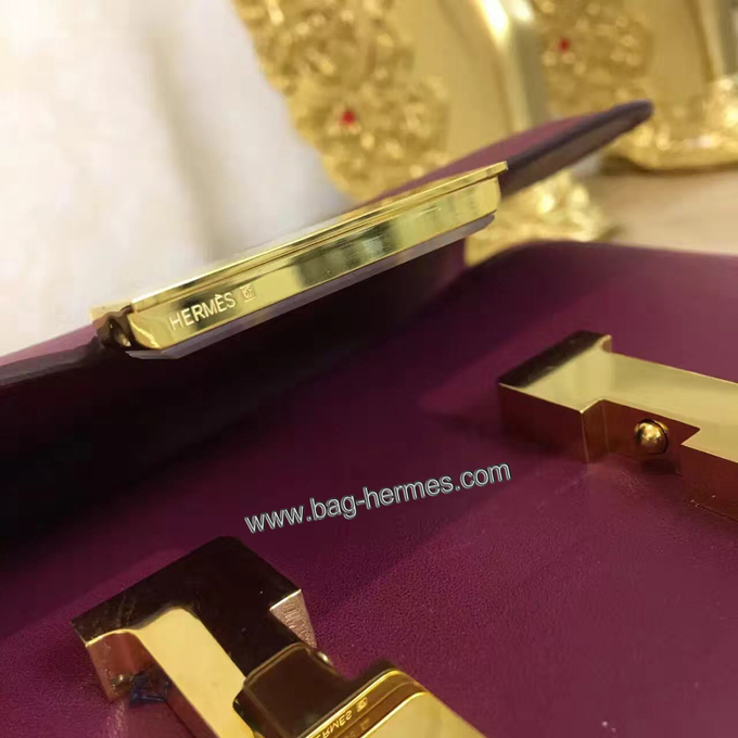 エルメス コンスタンス24 ルージュアッシュ　スイフトフ ゴールド金具