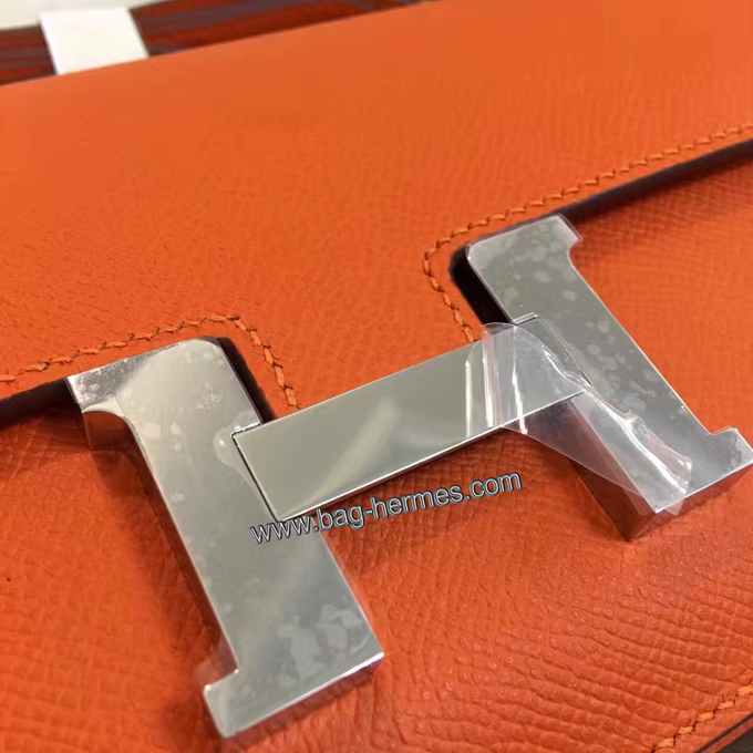 エルメス コンスタンス オレンジ ヴォーエプソン シルバー金具