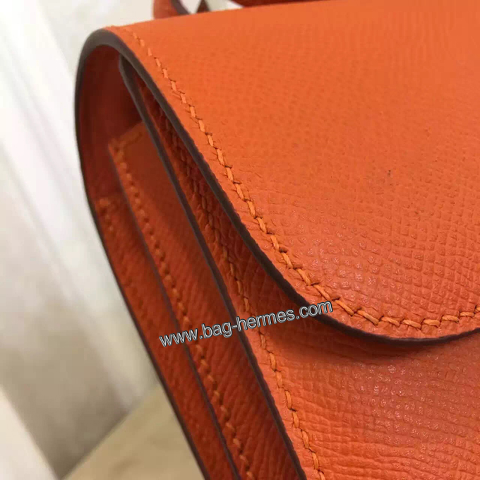 エルメス コンスタンス オレンジ ヴォーエプソン シルバー金具