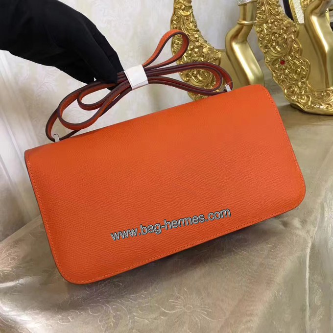エルメス コンスタンス オレンジ ヴォーエプソン シルバー金具