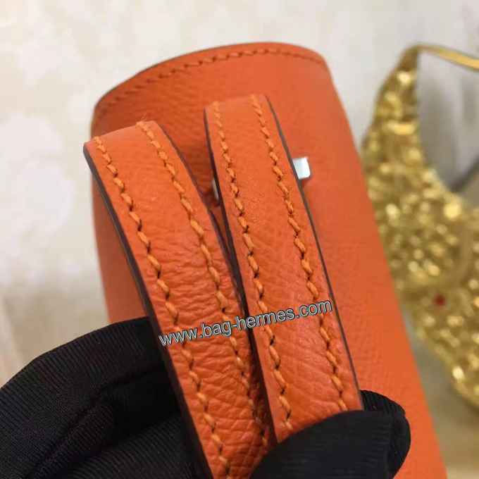 エルメス コンスタンス オレンジ ヴォーエプソン シルバー金具