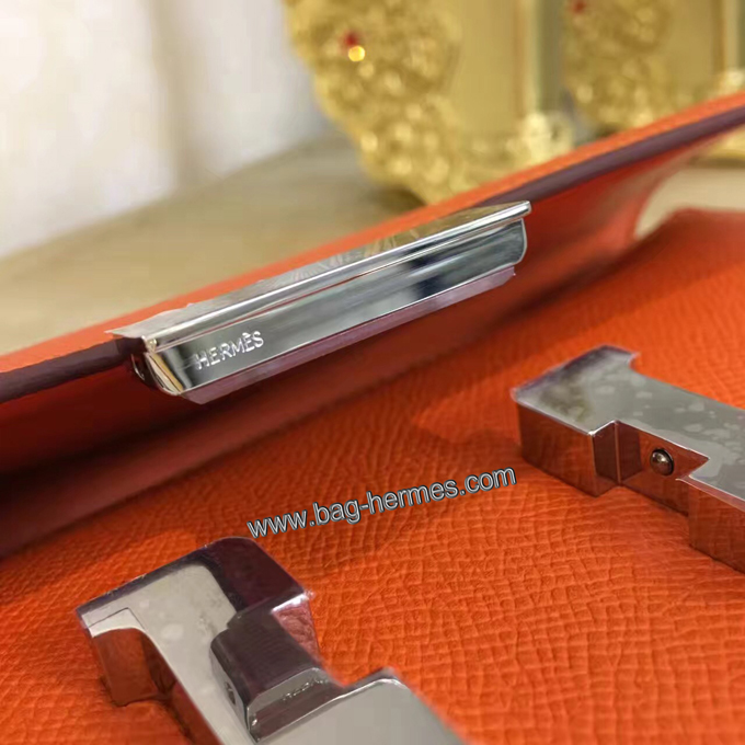 エルメス コンスタンス オレンジ ヴォーエプソン シルバー金具