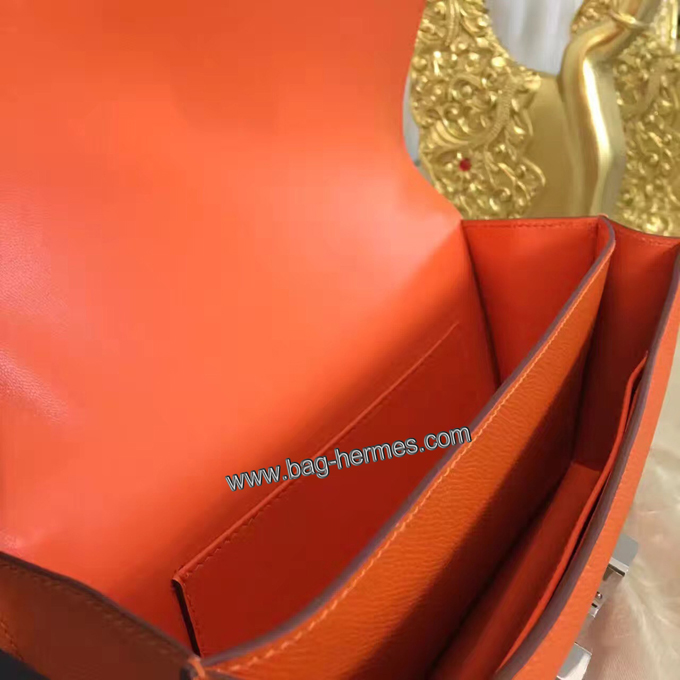 エルメス コンスタンス オレンジ ヴォーエプソン シルバー金具