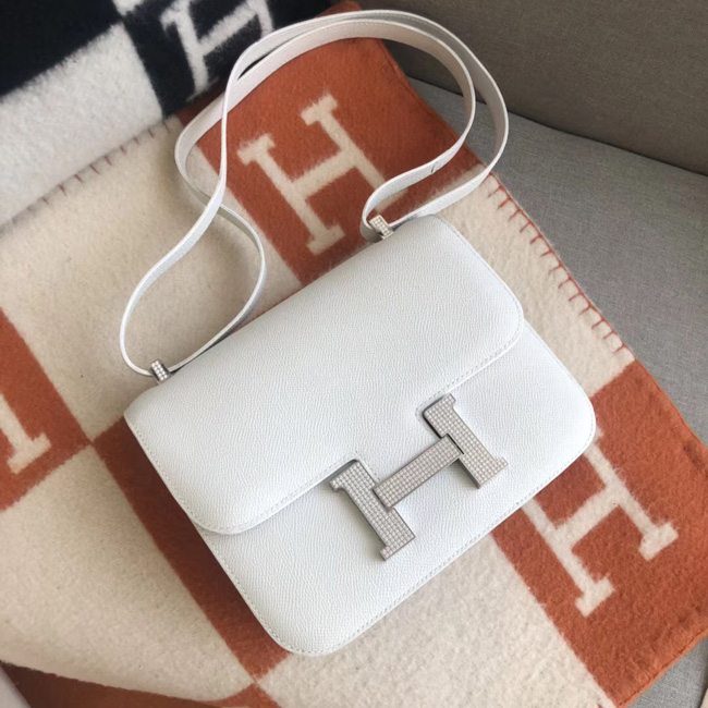 エルメス コンスタンス ミニ ヴォーエプソン シロ シルバー金具