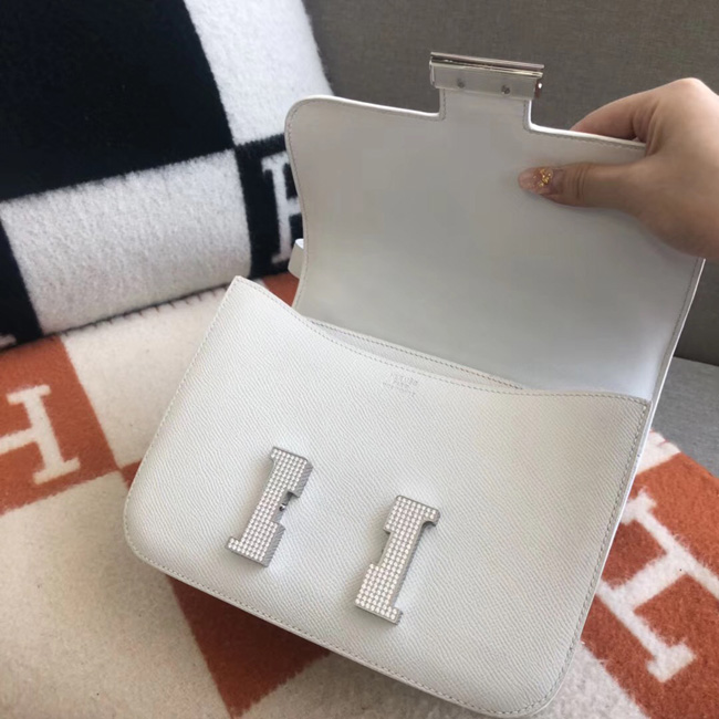エルメス コンスタンス ミニ ヴォーエプソン シロ シルバー金具