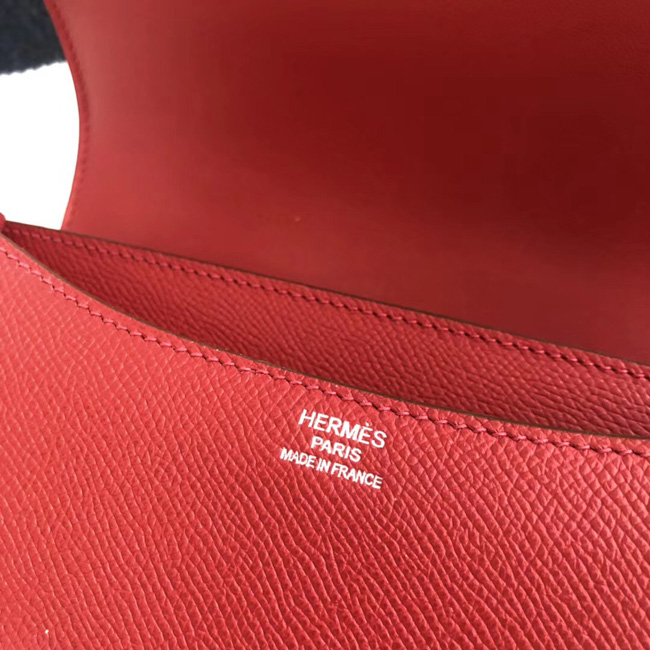 エルメス コンスタンス ミニ ヴォーエプソン ワインレッド シルバー金具