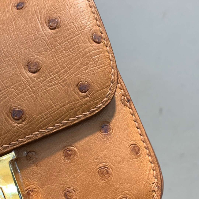 エルメス コンスタンスミニ ゴールド オーストリッチ ゴールド金具