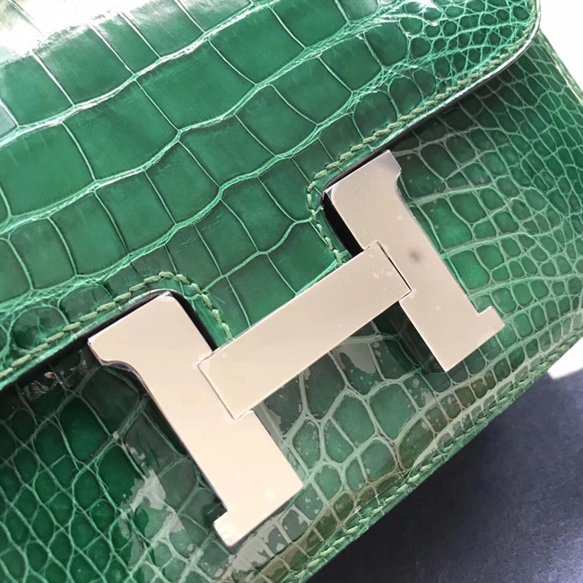エルメス コンスタンスミニ バンブー クロコダイル シルバー金具