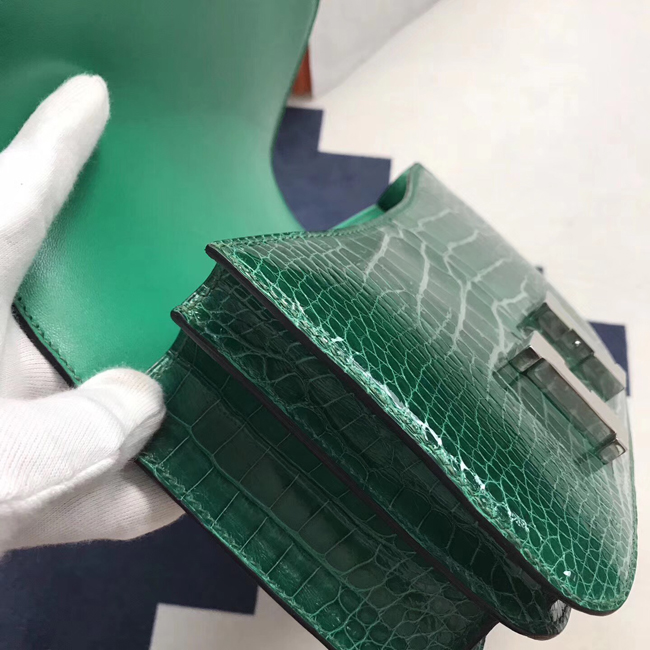 エルメス コンスタンスミニ バンブー クロコダイル シルバー金具
