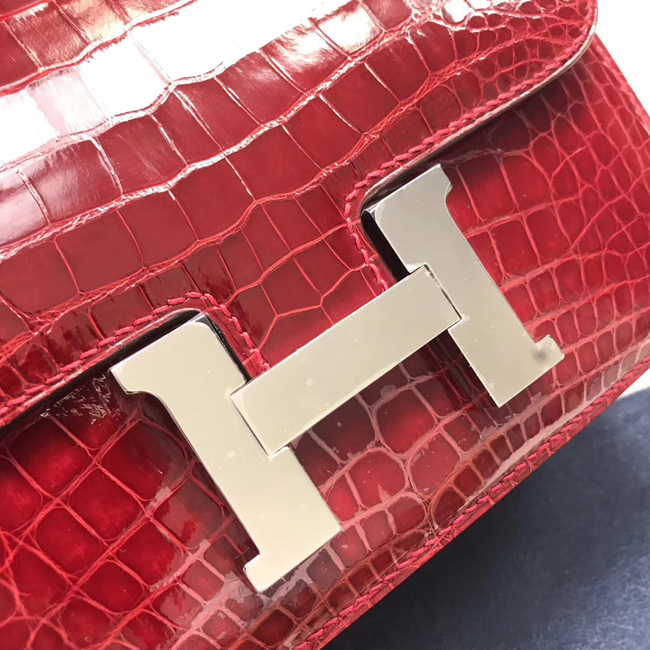 エルメス コンスタンスミニ ブレイズ クロコダイル シルバー金具