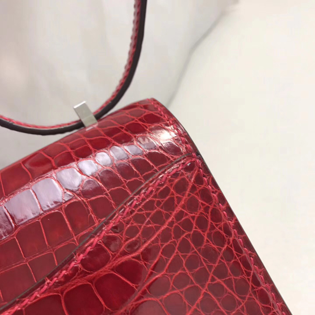 エルメス コンスタンスミニ ブレイズ クロコダイル シルバー金具
