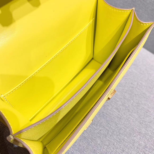 エルメス コンスタンスミニ ライム ヴォーエプソン ゴールド金具