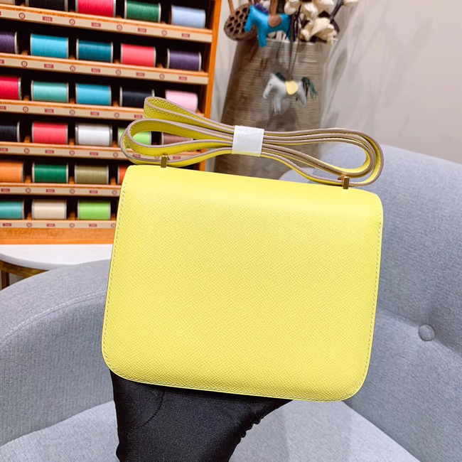 エルメス コンスタンスミニ ライム ヴォーエプソン ゴールド金具
